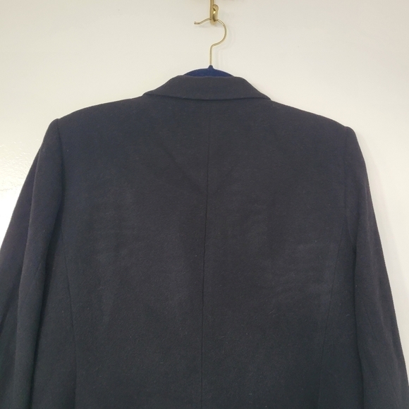 Talbots Petites Black Wool Cashmere Blend Coat Size 16P - Picture 4 of 10
